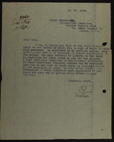 A letter to: Joint Secretaries, The Central British Fund for German Jewry, London.