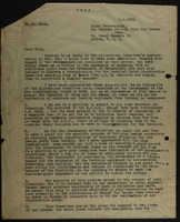 A letter to: Joint Secretaries, The Central British Fund for German Jewry, London.