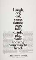 Laugh, cry, eat, sleep, dance - Your way to Israel.
