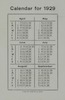 Calendar for 1929 – הספרייה הלאומית