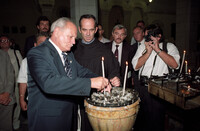 HUNGARIAN PRESIDENT IN BETLEHEM.