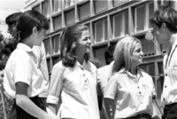 Sharona Marsh, who was chosen as the World beauty girl returned finally to school after touring the glorious world.