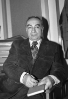 Sientist, Professor Levitz from Soviet Union visiting the Tel Aviv University.