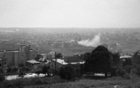 IDF airplanes bombing the southern part of Beirut, Lebanon.