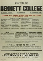 Study with the - Bennett College - By Postal Tuition – הספרייה הלאומית