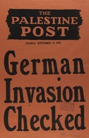 The Palestine Post - German invasion checked.