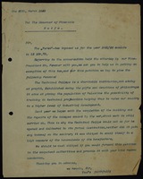 A letter to The Governor of Phoenicia, Haifa.