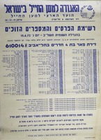 רשימת הפרסים והמספרים הזוכים בהגרלה השנתית תשל"ב.
