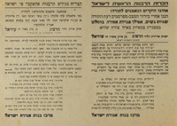 הכרזת הרבנות הראשית לישראל - גיוס נשים - אסורה בהחלט – הספרייה הלאומית