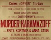 Cinema Ophir - The Murder Of Karamazoff – הספרייה הלאומית