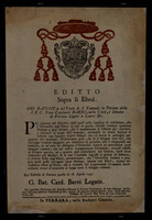 Editto sopra li Ebrei.