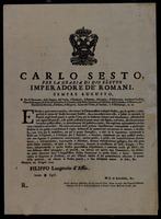 Carlo Sesto, Imperadore de' romani e Re di Germania.
