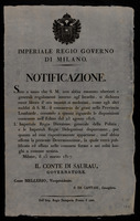 Imperiale Regio Governo di Milano.