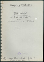 Dialogue in two movements : violoncello and piano (manuscript).