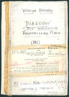 Dialogue in two movements : violoncello and piano (manuscript).