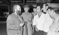 The Singing Rabbi, Shlomo Krlibach arrived in Israel.