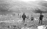 IDF units finding an Arab terrorist in the Judean Hills.