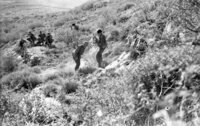 IDF units finding an Arab terrorist in the Judean Hills.