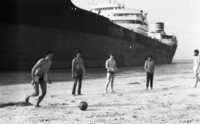The tanker ship " Atlantic " grounded on the sea shore of Ashdod.