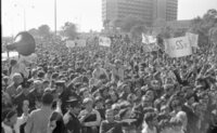Thousands gathered in a huge demonstration against the Leningrad Jews persecution.
