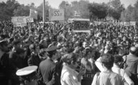 Thousands gathered in a huge demonstration against the Leningrad Jews persecution.