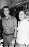 Ruth Alexandrovich and Yeshayahu Averbuch who passed through Soviet prisons before they were allowed to come to Israel were married by Rabbi Yedidia Frenkel at the WIZO house in Tel Aviv PM Golda Meir, Moshe Dayan and many guests participated the Wedding ceremony.