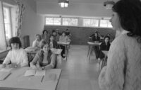 New immigrants children from Soviet Union receiving their education at Hadasim.