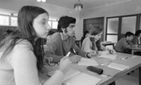 New immigrants children from Soviet Union receiving their education at Hadasim.