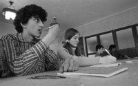 New immigrants children from Soviet Union receiving their education at Hadasim.