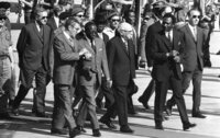 Two African heads of state Leopold Senghor of Senegal and Jaccobo Goan of Nigeria, return to Israel for additional debates.