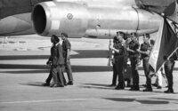 Two African heads of state Leopold Senghor of Senegal and Jaccobo Goan of Nigeria, return to Israel for additional debates.