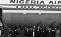 Two African heads of state Leopold Senghor of Senegal and Jaccobo Goan of Nigeria, return to Israel for additional debates.