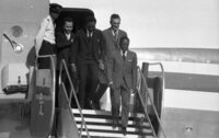 Two African heads of state Leopold Senghor of Senegal and Jaccobo Goan of Nigeria, return to Israel for additional debates.