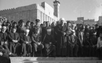 Palestinian Arabs prepare for a pilgrim journey to Mecca from Hebron.
