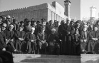 Palestinian Arabs prepare for a pilgrim journey to Mecca from Hebron.