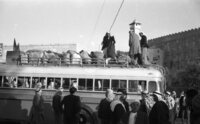 Palestinian Arabs prepare for a pilgrim journey to Mecca from Hebron.