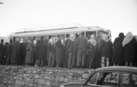 Palestinian Arabs prepare for a pilgrim journey to Mecca from Hebron.