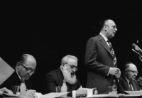 A debate on the Jewish Law was held at Mann Auditorium.