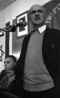 General Secretary of the Histadrut Workers Union addressing.