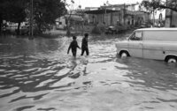 Heavy rain caused floods in Jaffa.