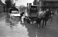 Heavy rain caused floods in Jaffa.