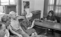 Anna Kathy working for the newspaper Uj Kelet in the Hungarian language.