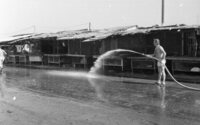 Cleaning the HaCarmel Market.
