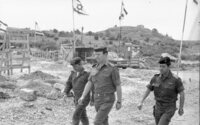 Chief of Staf Rav Aluf Motta Gur visiting the Druze IDF Unit of which 19 soldiers received awards for bravery.