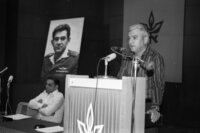 A memorial for the late former Chief of Staff General David Elazar on the 30th day of his funeral was held at the Tel Aviv University.