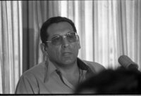 מסיבת עיתונאים נערכה על ידי רחבעם זאבי לאחר שהואשם בקשרים עם אנשי הפשע המאורגן בישראל.