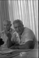 Some Arab Israeli leaders holding a press conference demanding from the government equality for the Arab residents, the same like the Jewish population have.