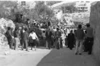 Christian community celebrating the Palm Sunday on the Easter Holiday.