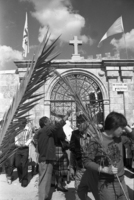 Christian community celebrating the Palm Sunday on the Easter Holiday.