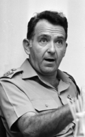 Commander of Police Arie Ibtzen at a press conference with Al Hamishmar daily.
